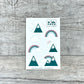 Sticker Sheet - Rainbows & Mountains