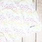 Clouds + Rain Organic Swaddling Blanket - Rainbow Prismatic on White - CAVU Creations