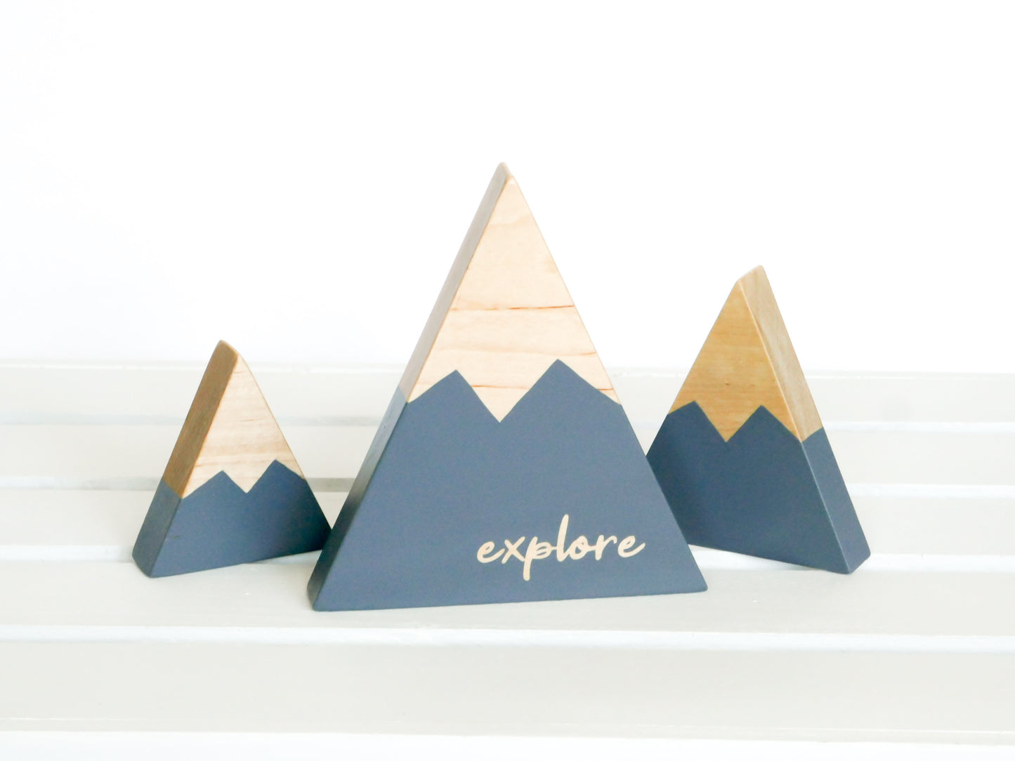Wooden Mountain - Charcoal Gray - "Explore" - CAVU Creations