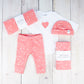 Plus Signs (Wink) Organic Baby Leggings - White / Pink - CAVU Creations