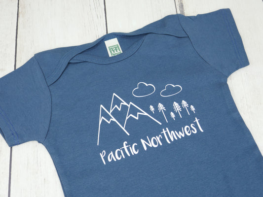 Pacific Northwest Organic Bodysuit - Navy / White - CAVU Creations