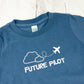 Jet / Future Pilot Organic Tee - Navy / White - CAVU Creations