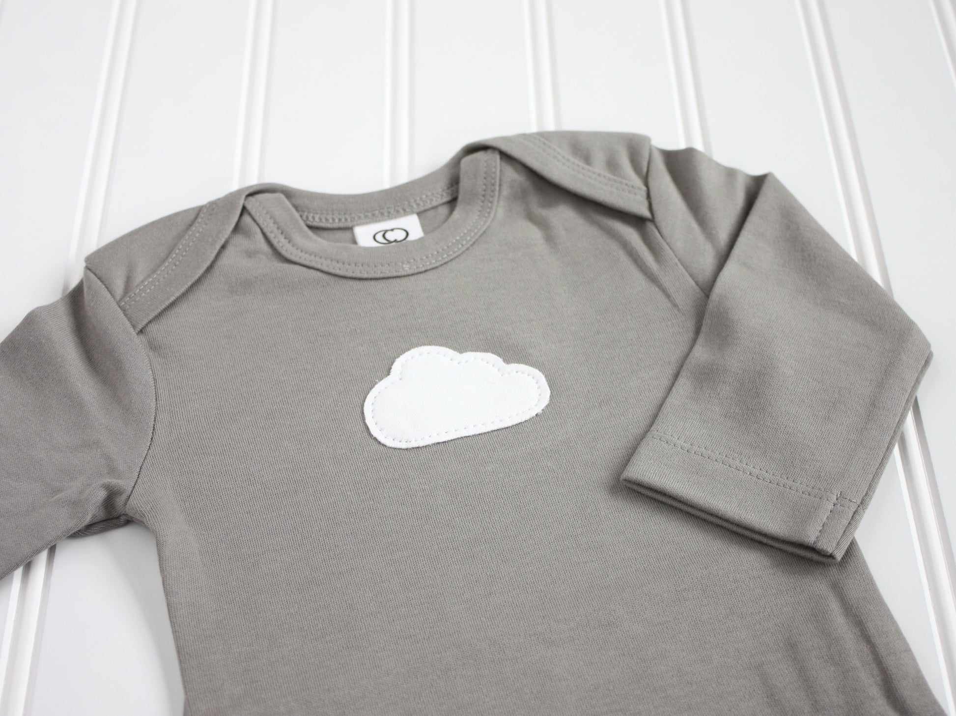 Cloud Organic Bodysuit - Gray / White - CAVU Creations