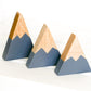 Wooden Mountain Set - Charcoal Gray - Three Small - CAVU Creations