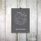 Print - PNW Circle / White on Gray / Personalized - CAVU Creations