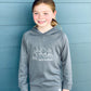Pacific Northwest Organic Cotton Hoodie - Charcoal Gray / White