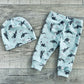 Orca Pod Organic Baby Leggings - Mint / Charcoal / Plum