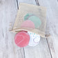 Organic Cotton Face Rounds - Set #3 - Happy Mix - Pink / Purple / Mint / Teal (Small)