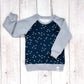 Plus Signs (Wink) Organic Cotton Pullover - Navy / White / Heather Gray - CAVU Creations
