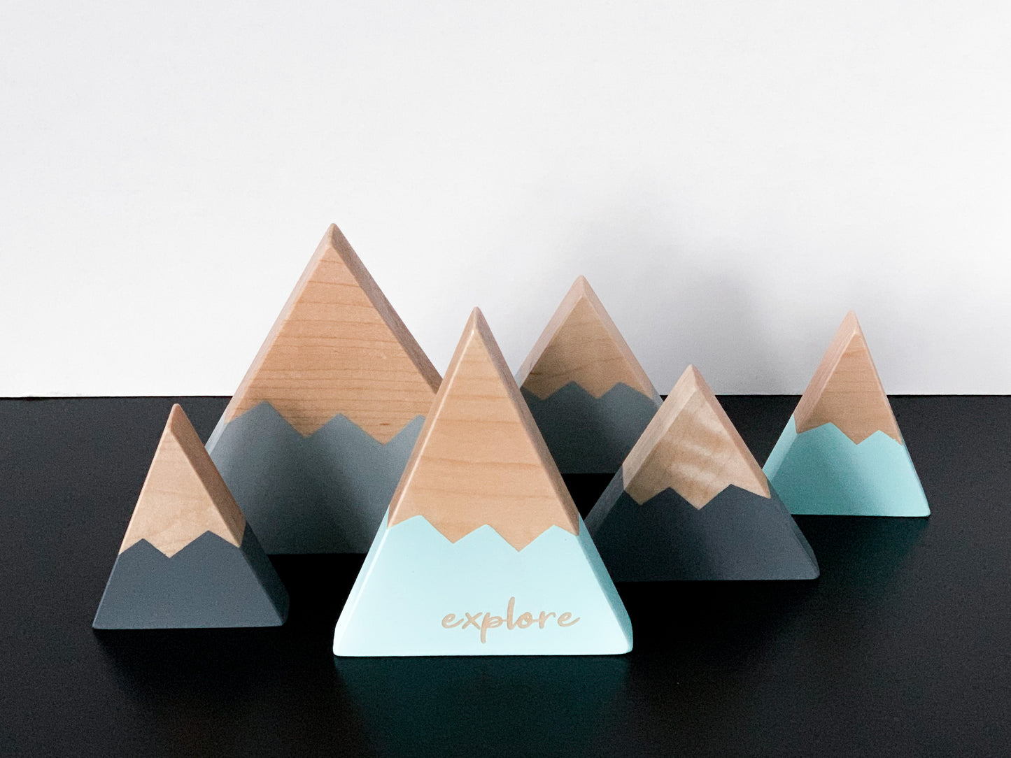 Wooden Mountain - Mint - "Explore" - CAVU Creations