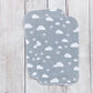 Jets in Clouds Organic Burp Cloths (Set of 2) - White / Gray