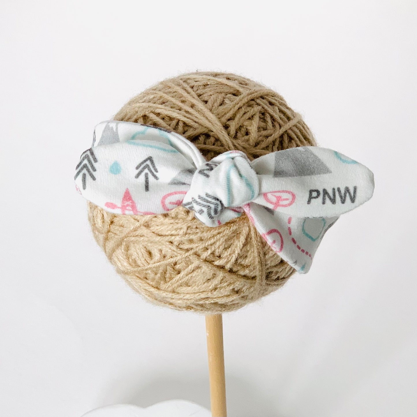 PNW Love Organic Bow - Coral / Mint / Grays / White