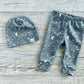 Orca Pod Organic Baby Leggings - Charcoal / Mint / Salmon